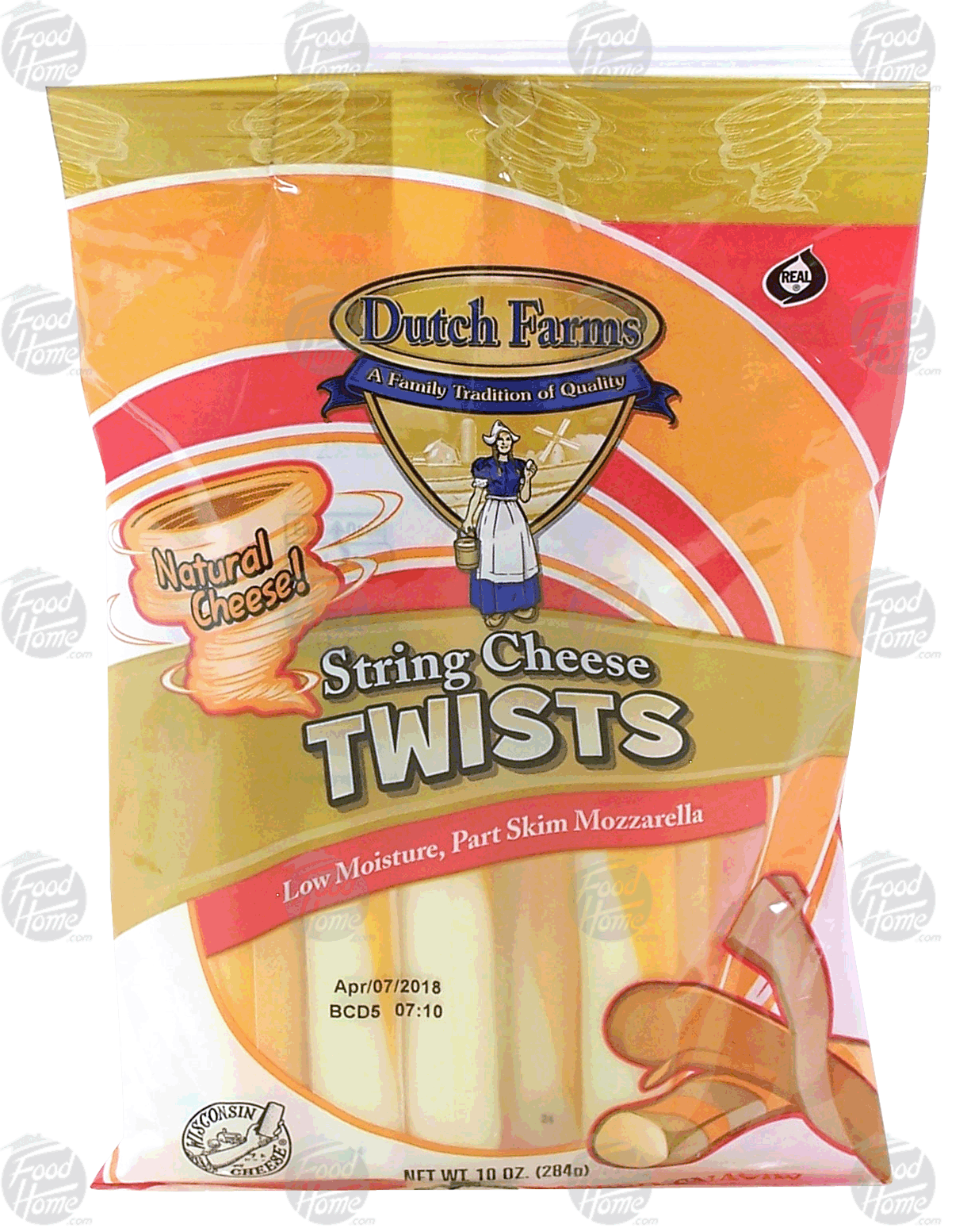 Dutch Farms Twists string cheese, part skim mozzerella, 10-individually wrapped Full-Size Picture